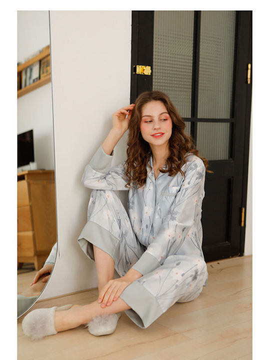 La Lolita Amsterdam Winter Women's Pyjamas Set Light Blue