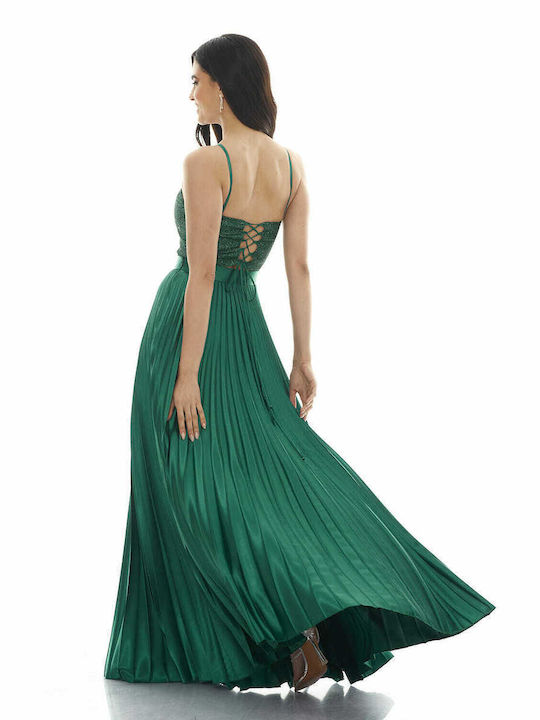 RichgirlBoudoir Set with Satin High Waist Maxi Skirt in Green color