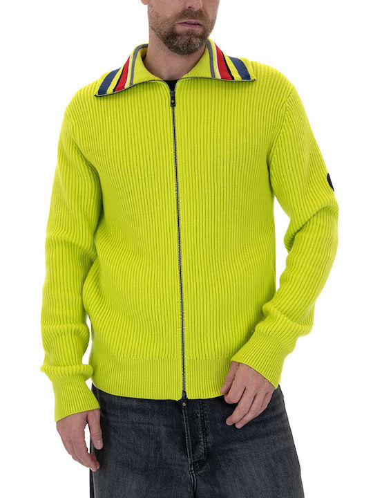 Ted Baker Men's Knitted Cardigan with Zipper Yellow