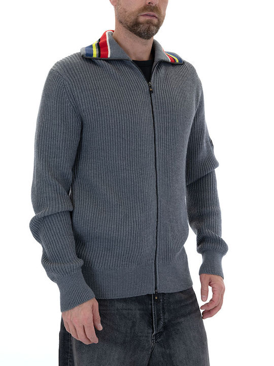 Ted Baker Men's Knitted Cardigan with Zipper Gray