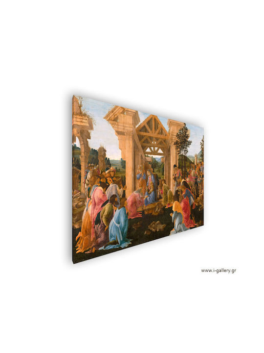 I-gallery The Adoration Of Πίνακας Αντίγραφο του Sandro Botticelli σε Καμβά 60x40cm