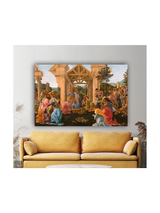 I-gallery The Adoration Of Πίνακας Αντίγραφο του Sandro Botticelli σε Καμβά 60x40cm