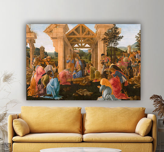 I-gallery The Adoration Of Painting Copy of Sandro Botticelli on Canvas 60x40cm