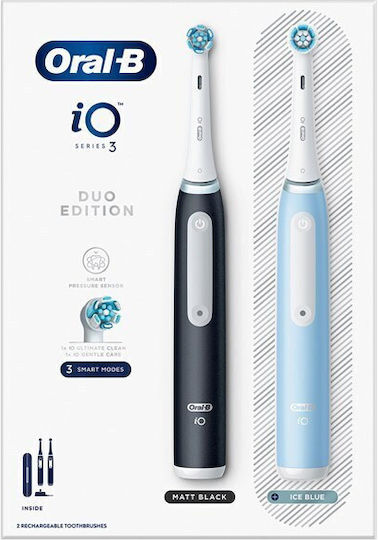Oral-B iO Series 3 Electric Toothbrush with Pressure Sensor and Travel Case Blue / Black