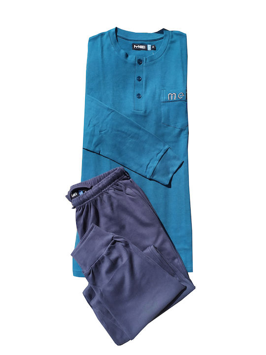 MEI Men's Winter Pajamas Set Gray