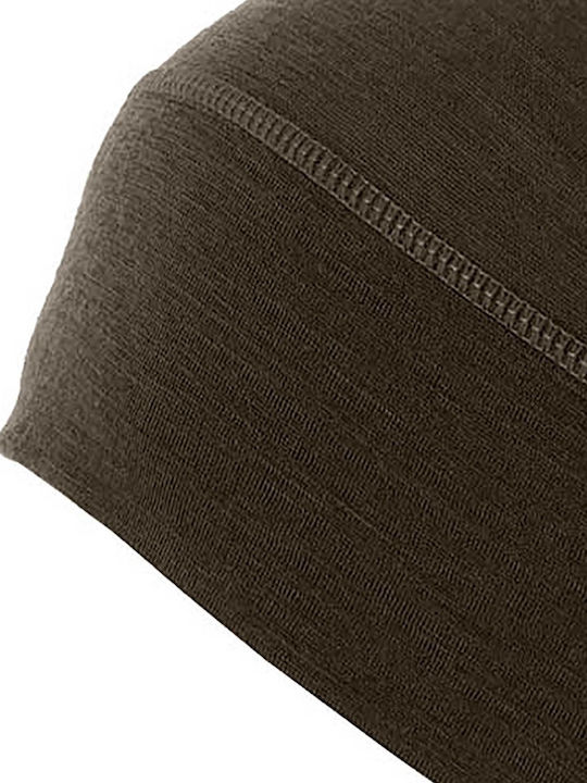 Matt Knitted Beanie Cap Brown