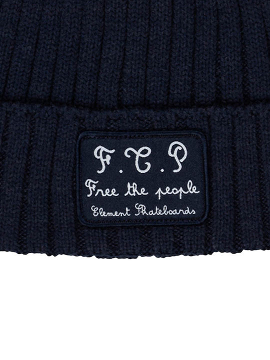 Element Beanie Männer Beanie mit Rippstrick in Marineblau Farbe