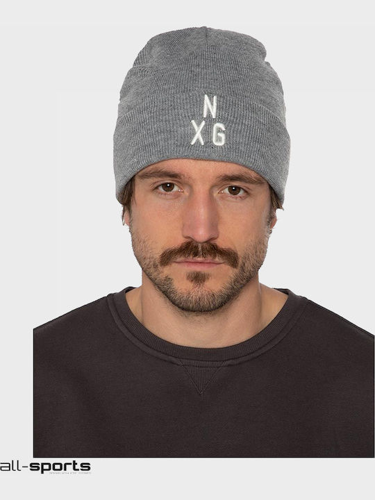 Beanie Unisex Σκούφος με Rib Πλέξη σε Γκρι χρώμα