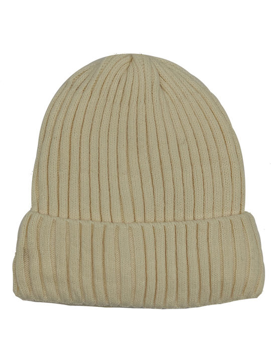 Gift-Me Knitted Beanie Cap Beige