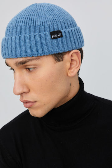 Ribbed Beanie Cap Light Blue