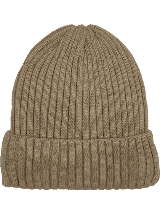 Beanie Unisex Beanie Gestrickt in Beige Farbe
