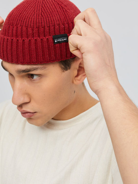 Ribbed Beanie Cap Brown