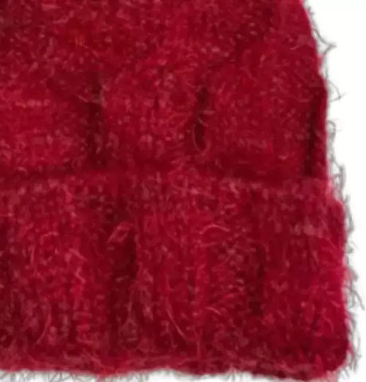 Knitted Beanie Cap Burgundy