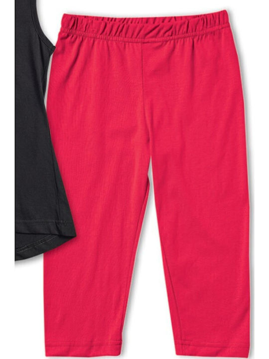 Kinder-Set mit Leggings Sommer 2Stück Schwarz