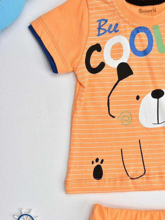 Kinder-Set mit Shorts Sommer 2Stück Orange Bee Cool