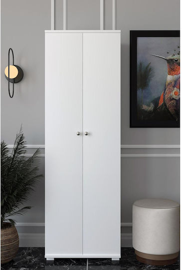 Roseline Επιδαπέδιο Ντουλάπι Λευκό 50x30x183εκ.