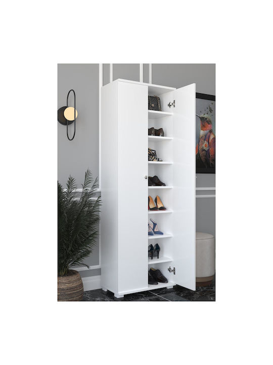 Roseline Επιδαπέδιο Ντουλάπι Λευκό 50x30x183εκ.