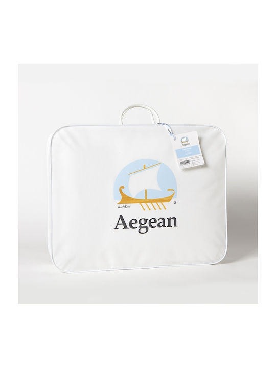 Aigaion Single Quilt with Microfiber Filling 160x240cm White