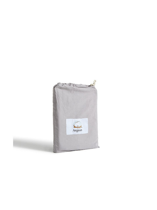 Aigaion Kissenbezug-Set mit Umschlagumschlag Gray 51x76cm.