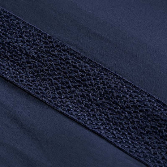 Hauz Σετ Παπλωματοθήκη King Size με 2 Μαξιλαροθήκες 260x250cm Μπλε