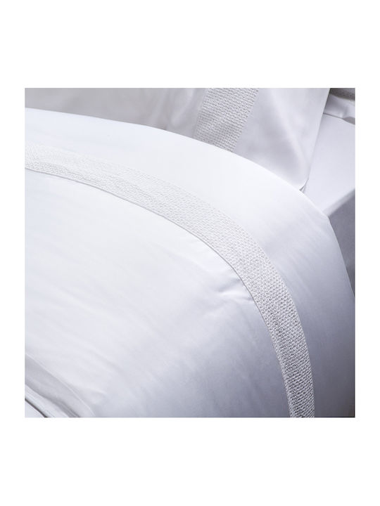 Hauz Duvet Cover Set Queen with 2 Pillowcases 250x260 White