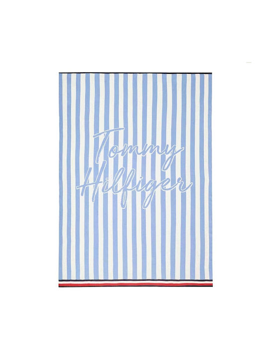 Tommy Hilfiger Surf Club Ριχτάρι Πολυθρόνας 130x170εκ. Λευκό/γαλάζιο (wαvε)