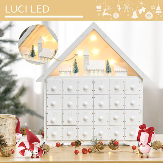 HomCom Adventskalender Holz