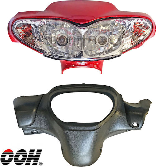 Set Capace Ghidon Motocicletă pentru Yamaha Crypton R 115 Roșu 1buc