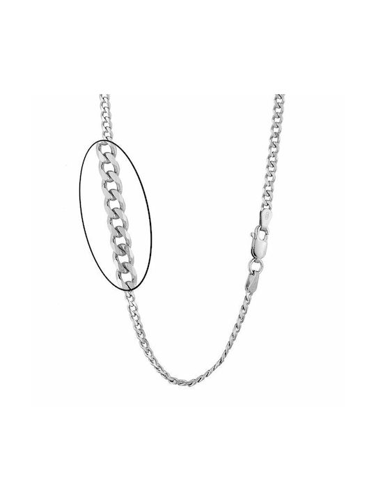 Silver Chain Neck Thin Thickness 3mm and Length 55cm