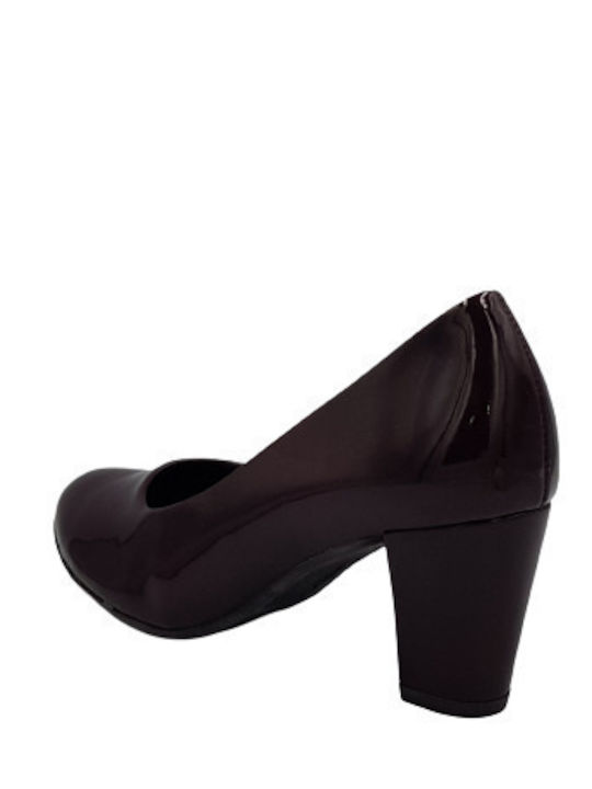 Patent Leather Burgundy Heels