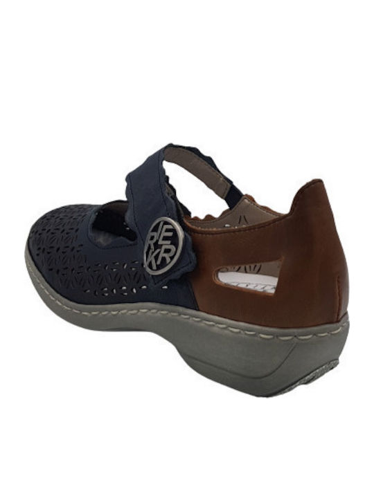 Anatomic Leather Ballerinas Blue