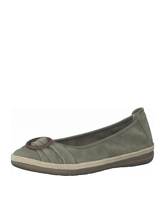 Softline Pantofi balerini pentru femei in Verde Culori