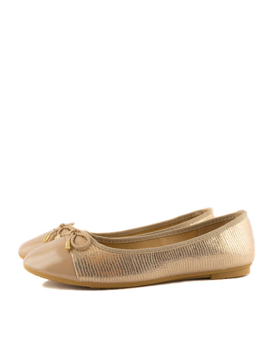 Love4shoes Ballerinas Gold