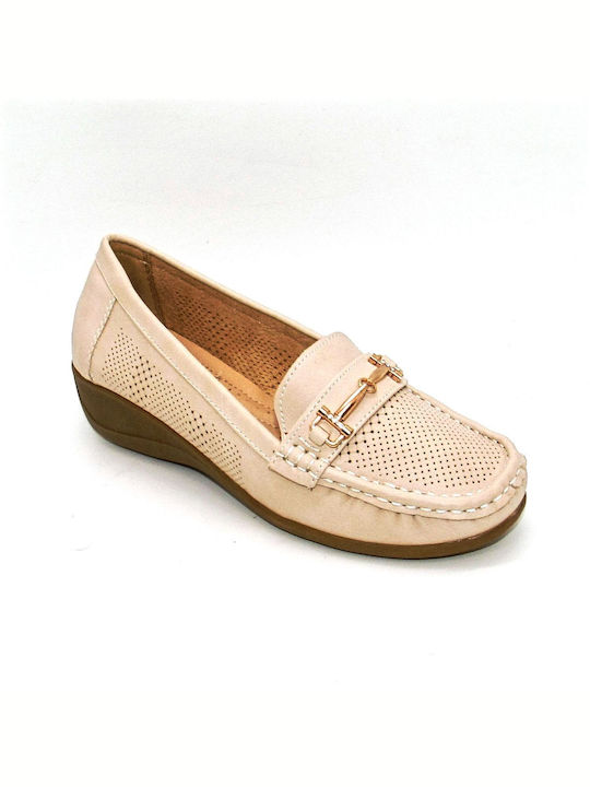 Plato Damen Loafers in Beige Farbe