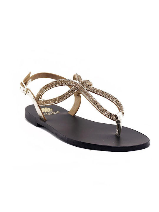 Utopia Sandals Γυναικεία Σανδάλια σε Χρυσό Χρώμα