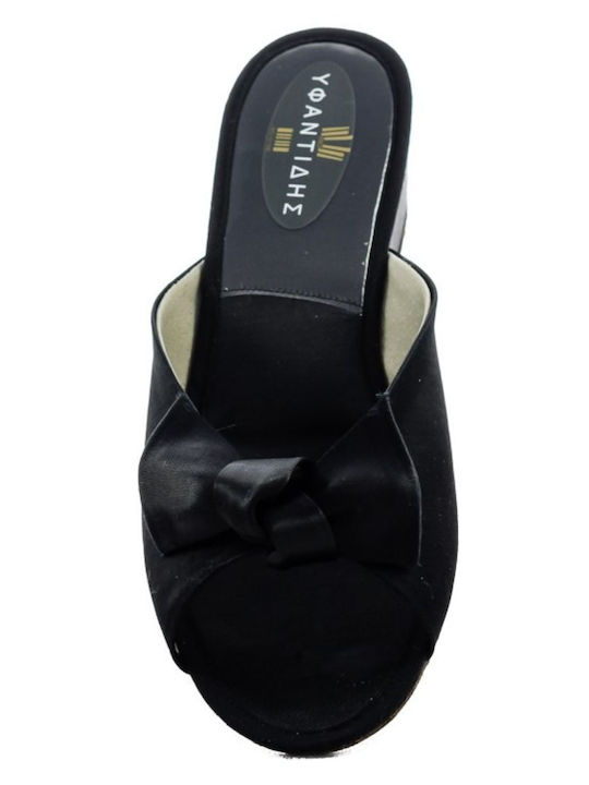 Yfantidis Chunky Heel Mules Black