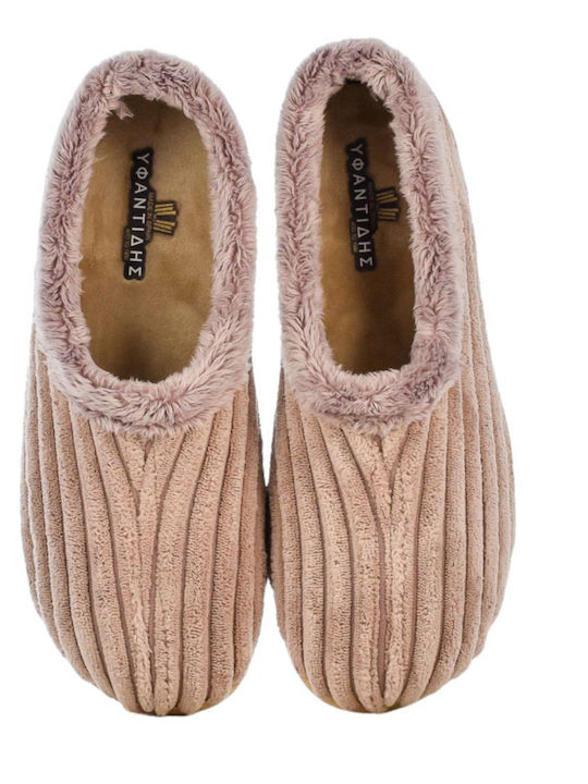 Yfantidis Closed-Toe Women's Slippers Pink