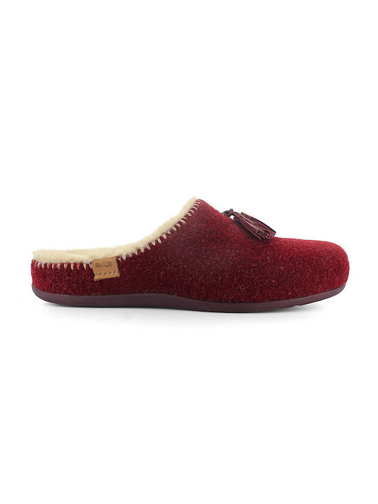 Strive Footwear Papuci de casă pentru femei de iarnă cu blană în Burgundy culoare