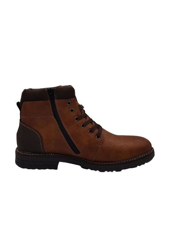 Rieker Men's Military Boots Tabac Brown