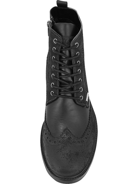 Piele Negru Ghete barbati