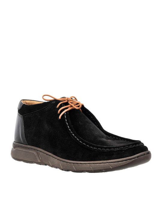Suede Black Men's Boots