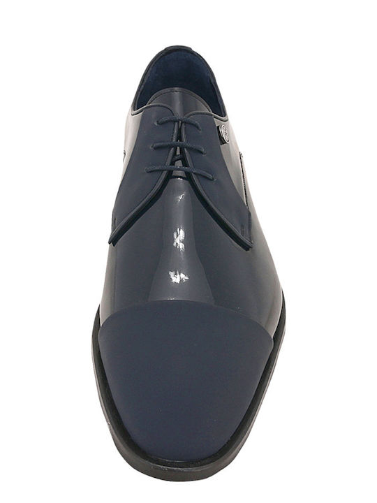 Men's Patent Leather Dress Shoes Blue