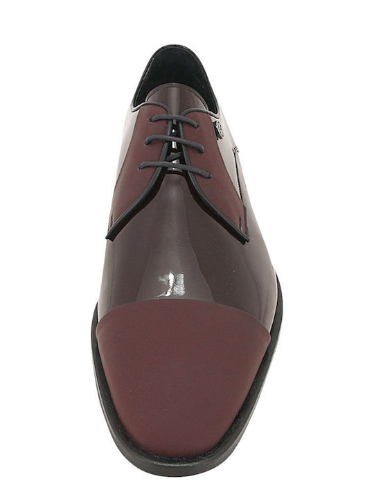 Herrenschuhe aus Lackleder Burgundisch