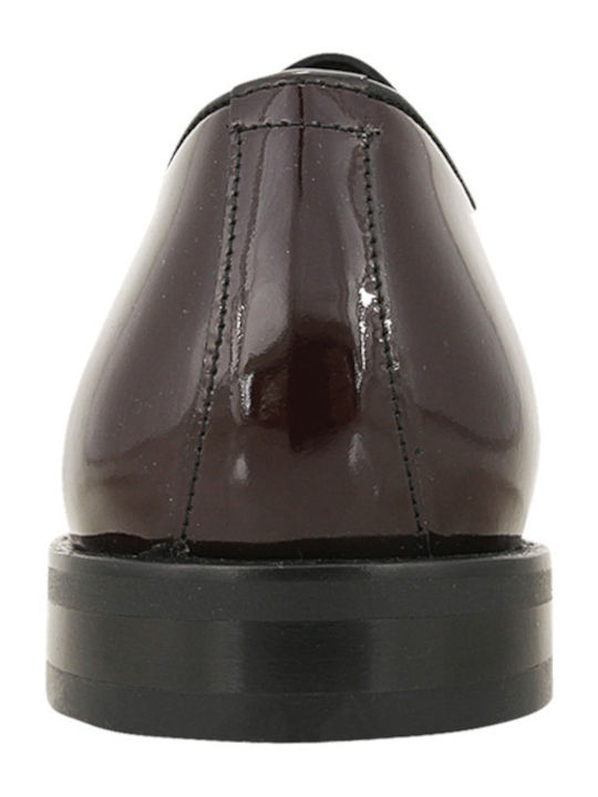 Herrenschuhe aus Lackleder Burgundisch