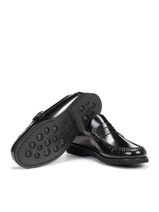 Δερμάτινα Ανδρικά Loafers σε Μαύρο Χρώμα