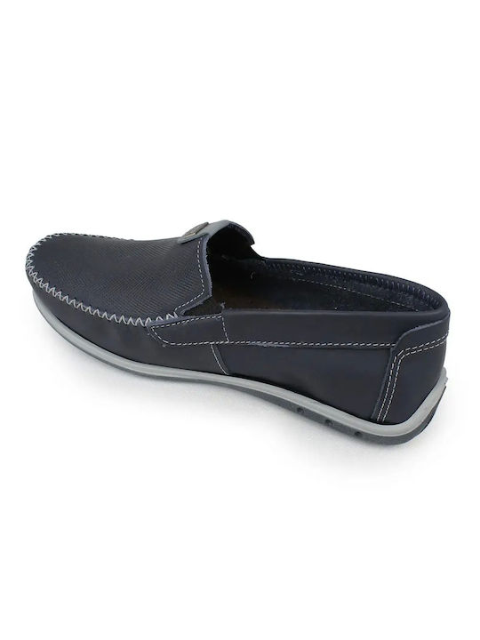 Pegada Men's Leather Loafers Blue