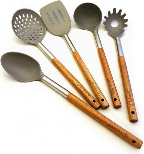 Plastic Cooking Utensil Set Brown Kassel KS 5pcs