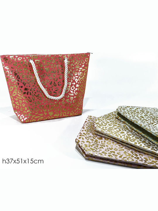 General Trade Fabric Red Beach Bag