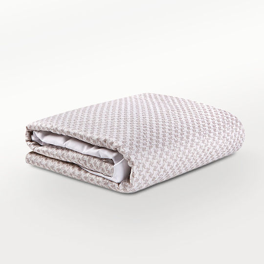 Hauz Protective Cover Single with Skirt White 100x200cm