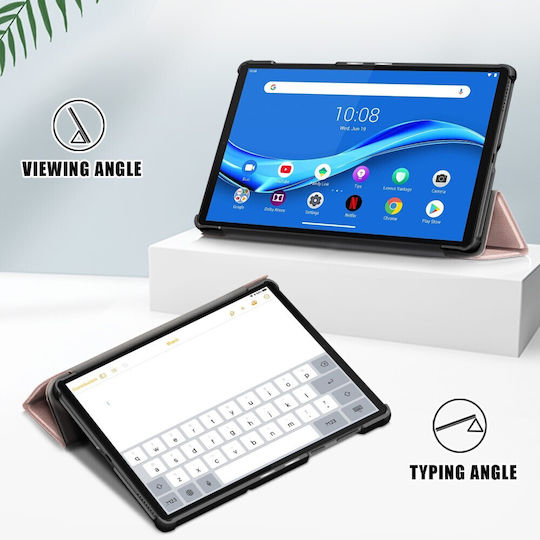 Tri-Fold Flip Cover Σιλικόνης Ροζ Χρυσό ( Lenovo Tab M10 FHD Plus (2nd Gen) 10.3" )